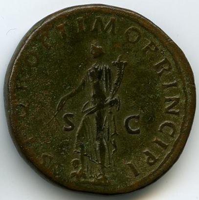 Римская империя · Trajan · Sestertius · I в., реверс, Федеральное государственное бюджетное учреждение культуры "Государственный музей изобразительных искусств имени А.С. Пушкина"