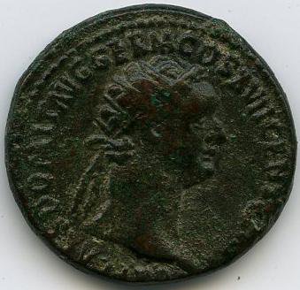 Римская империя · Domitian · Dupondius · I в., аверс, Федеральное государственное бюджетное учреждение культуры "Государственный музей изобразительных искусств имени А.С. Пушкина"