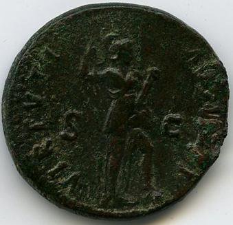 Римская империя · Domitian · Dupondius · I в., реверс, Федеральное государственное бюджетное учреждение культуры "Государственный музей изобразительных искусств имени А.С. Пушкина"