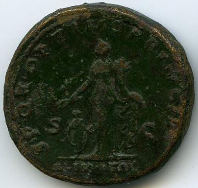 Римская империя · Trajan · Sestertius · I в., реверс, Федеральное государственное бюджетное учреждение культуры "Государственный музей изобразительных искусств имени А.С. Пушкина"