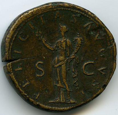 Римская империя · Trajan · Sestertius · I в., реверс, Федеральное государственное бюджетное учреждение культуры "Государственный музей изобразительных искусств имени А.С. Пушкина"