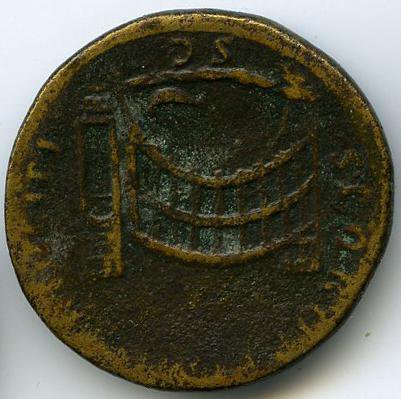 Римская империя · Trajan · Sestertius · I в., реверс, Федеральное государственное бюджетное учреждение культуры "Государственный музей изобразительных искусств имени А.С. Пушкина"