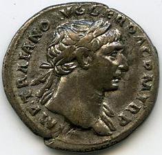 Римская империя · Trajan · Denarius · I в., аверс, Федеральное государственное бюджетное учреждение культуры "Государственный музей изобразительных искусств имени А.С. Пушкина"
