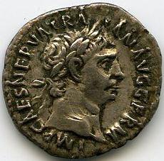 Римская империя · Trajan · Denarius · I в., аверс, Федеральное государственное бюджетное учреждение культуры "Государственный музей изобразительных искусств имени А.С. Пушкина"