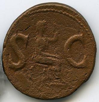 Римская империя · Tiberius · I в., реверс, Федеральное государственное бюджетное учреждение культуры "Государственный музей изобразительных искусств имени А.С. Пушкина"