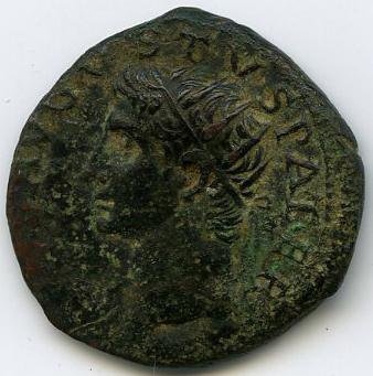 Римская империя · Tiberius · I в., аверс, Федеральное государственное бюджетное учреждение культуры "Государственный музей изобразительных искусств имени А.С. Пушкина"