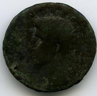 Римская империя · Augustus · As · I в. до н. э., аверс, Федеральное государственное бюджетное учреждение культуры "Государственный музей изобразительных искусств имени А.С. Пушкина"