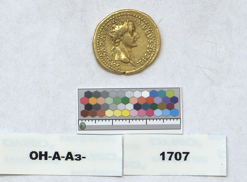 Римская империя · Tiberius · Aureus · I в., Федеральное государственное бюджетное учреждение культуры "Государственный Эрмитаж"