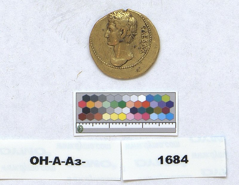 Римская империя · Augustus · Aureus · I в. до н. э., Федеральное государственное бюджетное учреждение культуры "Государственный Эрмитаж"