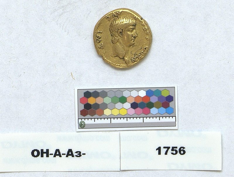 Римская империя · Nero · Aureus · I в., Федеральное государственное бюджетное учреждение культуры "Государственный Эрмитаж"
