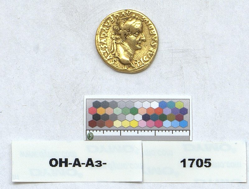 Римская империя · Tiberius · Aureus · I в., Федеральное государственное бюджетное учреждение культуры "Государственный Эрмитаж"