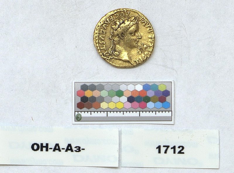 Римская империя · Tiberius · Aureus · I в., Федеральное государственное бюджетное учреждение культуры "Государственный Эрмитаж"