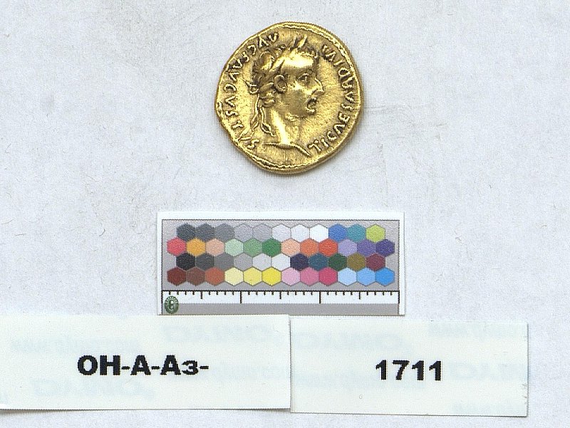 Римская империя · Tiberius · Aureus · I в., Федеральное государственное бюджетное учреждение культуры "Государственный Эрмитаж"