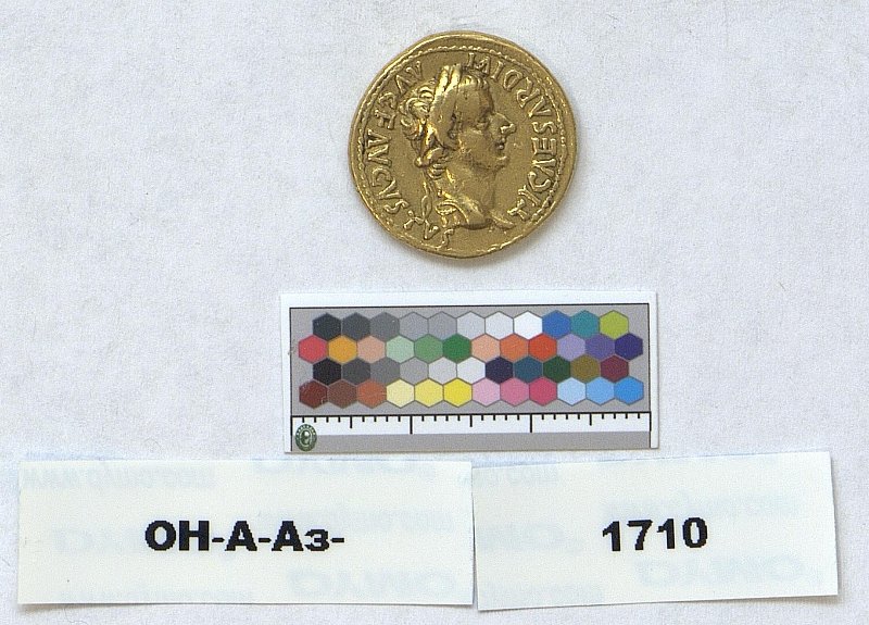 Римская империя · Tiberius · Aureus · I в., Федеральное государственное бюджетное учреждение культуры "Государственный Эрмитаж"