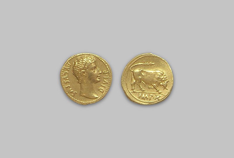 Римская империя · Augustus · Aureus · I в. до н. э., Федеральное государственное бюджетное учреждение культуры "Государственный Эрмитаж"