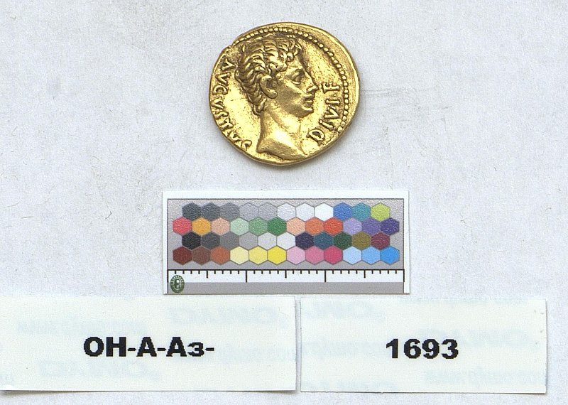 Римская империя · Augustus · Aureus · I в. до н. э., Федеральное государственное бюджетное учреждение культуры "Государственный Эрмитаж"