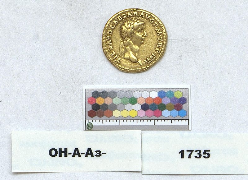 Римская империя · Claudius · Aureus · I в., Федеральное государственное бюджетное учреждение культуры "Государственный Эрмитаж"
