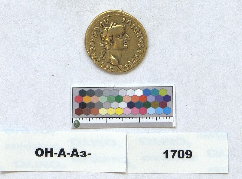 Римская империя · Tiberius · Aureus · I в., Федеральное государственное бюджетное учреждение культуры "Государственный Эрмитаж"