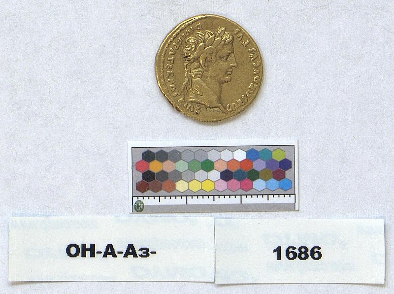 Римская империя · Augustus · Aureus · I в. до н. э., Федеральное государственное бюджетное учреждение культуры "Государственный Эрмитаж"