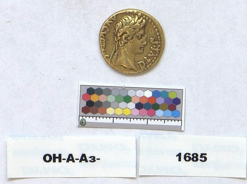 Римская империя · Augustus · Aureus · I в. до н. э., Федеральное государственное бюджетное учреждение культуры "Государственный Эрмитаж"