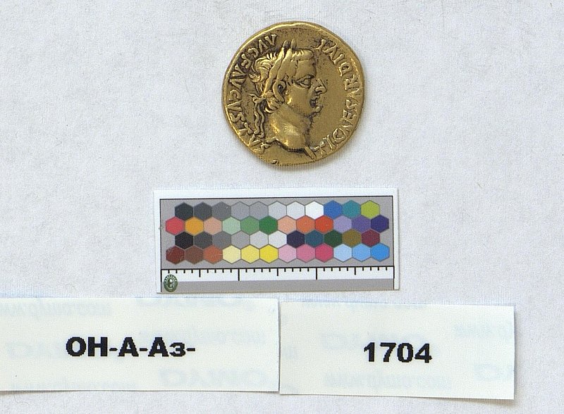 Римская империя · Tiberius · Aureus · I в., Федеральное государственное бюджетное учреждение культуры "Государственный Эрмитаж"