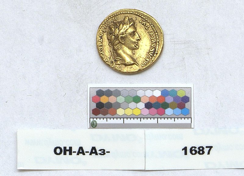 Римская империя · Augustus · Aureus · I в. до н. э., Федеральное государственное бюджетное учреждение культуры "Государственный Эрмитаж"