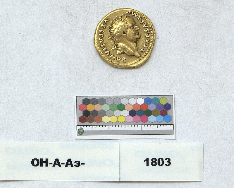 Римская империя · Titus · Aureus · I в., Федеральное государственное бюджетное учреждение культуры "Государственный Эрмитаж"