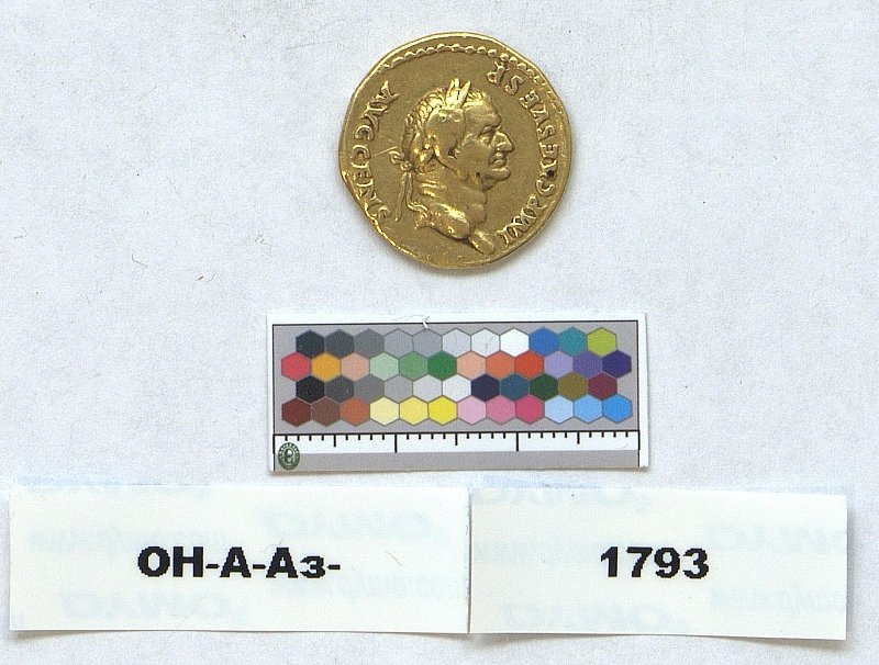 Римская империя · Vespasian · Aureus · I в., Федеральное государственное бюджетное учреждение культуры "Государственный Эрмитаж"