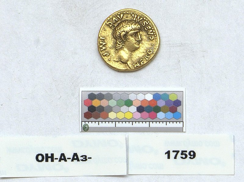 Римская империя · Nero · Aureus · I в., Федеральное государственное бюджетное учреждение культуры "Государственный Эрмитаж"