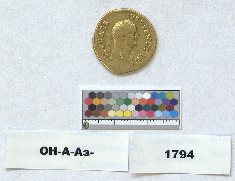 Римская империя · Vespasian · Aureus · I в., Федеральное государственное бюджетное учреждение культуры "Государственный Эрмитаж"