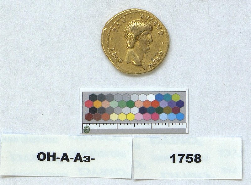 Римская империя · Nero · Aureus · I в., Федеральное государственное бюджетное учреждение культуры "Государственный Эрмитаж"