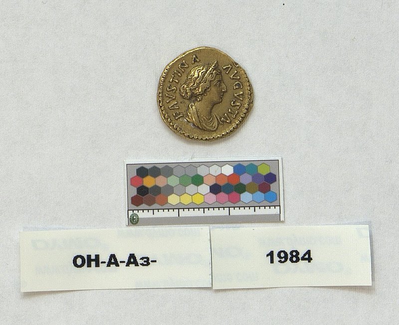 Римская империя · Faustina the Younger · Aureus · I в., Федеральное государственное бюджетное учреждение культуры "Государственный Эрмитаж"