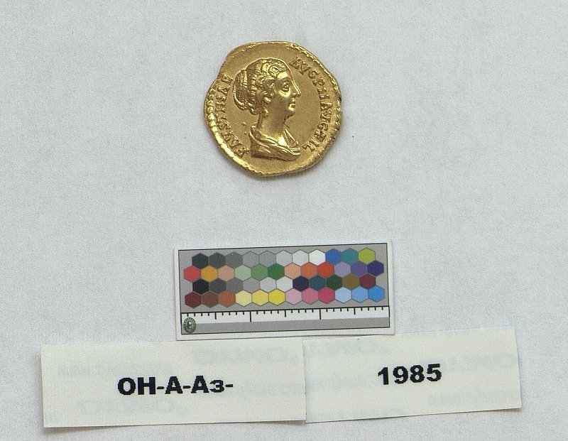 Римская империя · Faustina the Younger · Aureus · I в., Федеральное государственное бюджетное учреждение культуры "Государственный Эрмитаж"