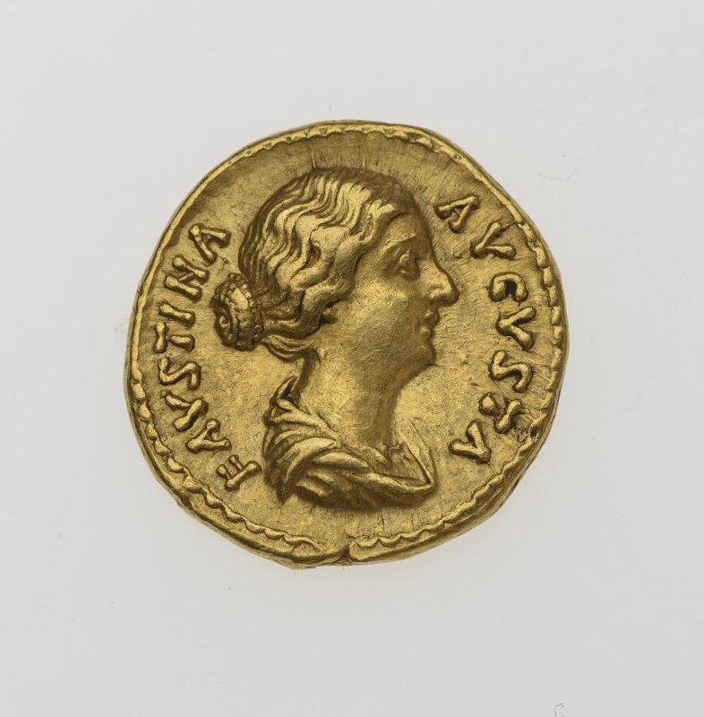 Римская империя · Faustina the Younger · Aureus · I в., Федеральное государственное бюджетное учреждение культуры "Государственный Эрмитаж"