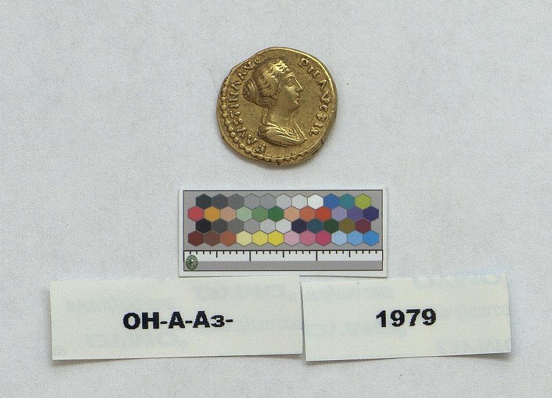 Римская империя · Faustina the Younger · Aureus · I в., Федеральное государственное бюджетное учреждение культуры "Государственный Эрмитаж"