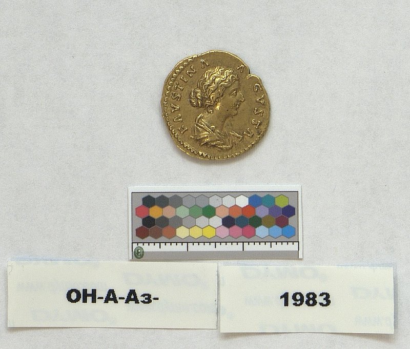 Римская империя · Faustina the Younger · Aureus · I в., Федеральное государственное бюджетное учреждение культуры "Государственный Эрмитаж"