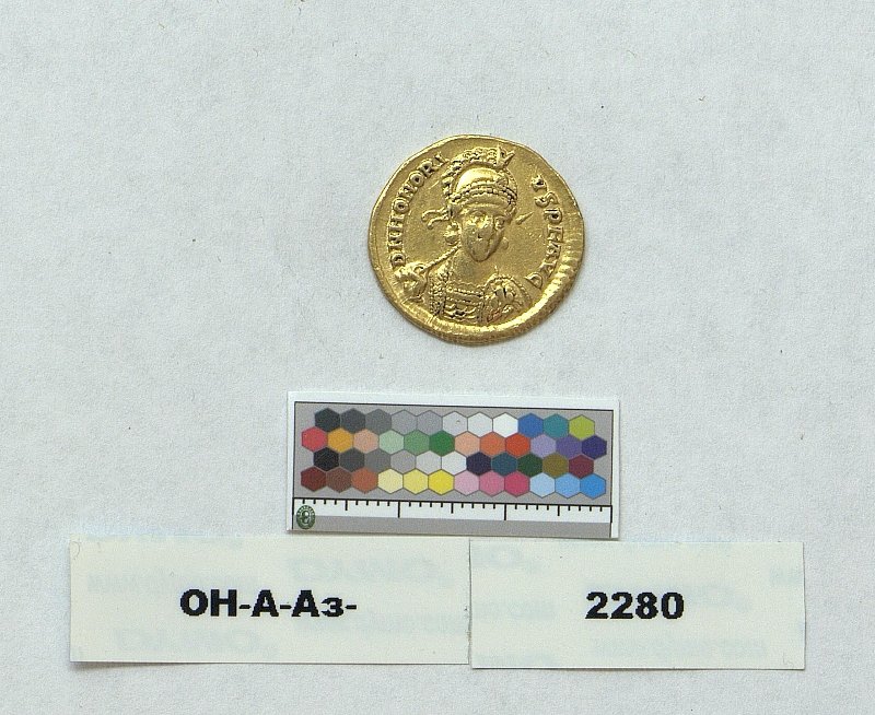 Римская империя · Honorius · Solidus · III в., Федеральное государственное бюджетное учреждение культуры "Государственный Эрмитаж"