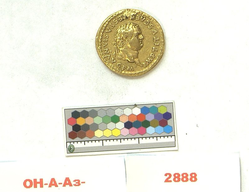 Римская империя · Titus · Aureus · I в., Федеральное государственное бюджетное учреждение культуры "Государственный Эрмитаж"