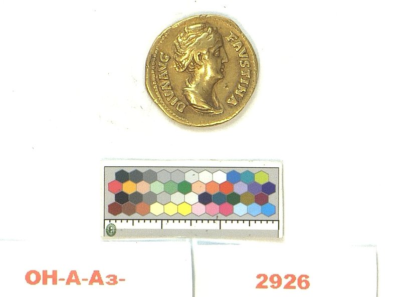 Римская империя · Faustina the Elder · Aureus · I в., Федеральное государственное бюджетное учреждение культуры "Государственный Эрмитаж"