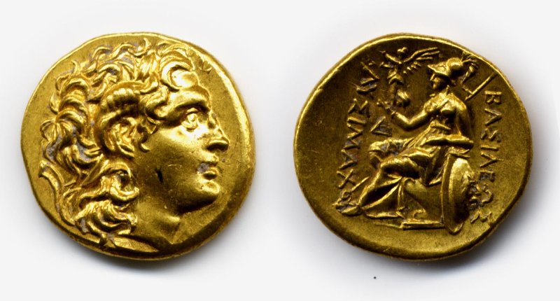 Античная монета · Lysimachus · III в. до н. э., Федеральное государственное бюджетное учреждение культуры "Государственный Эрмитаж"