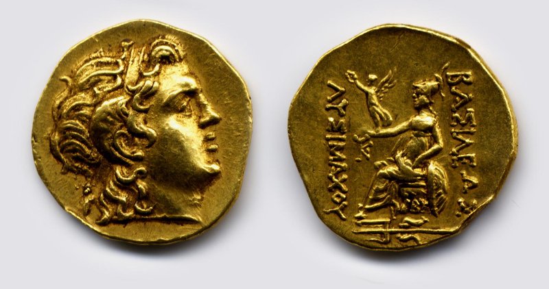 Античная монета · Lysimachus · III в. до н. э., Федеральное государственное бюджетное учреждение культуры "Государственный Эрмитаж"