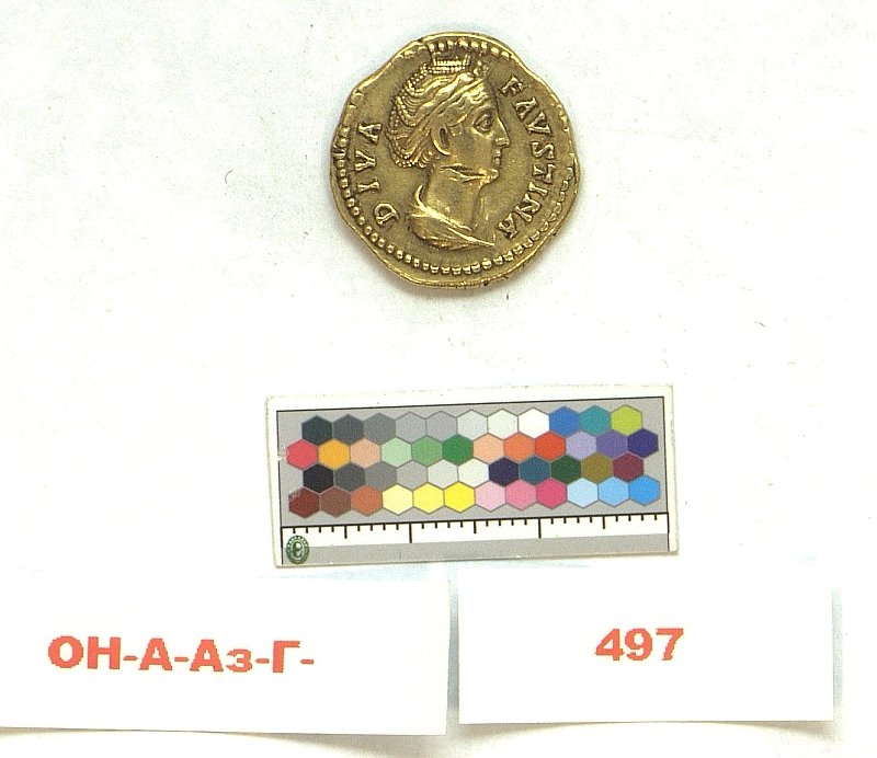 Римская империя · Faustina the Elder · Aureus · I в., Федеральное государственное бюджетное учреждение культуры "Государственный Эрмитаж"