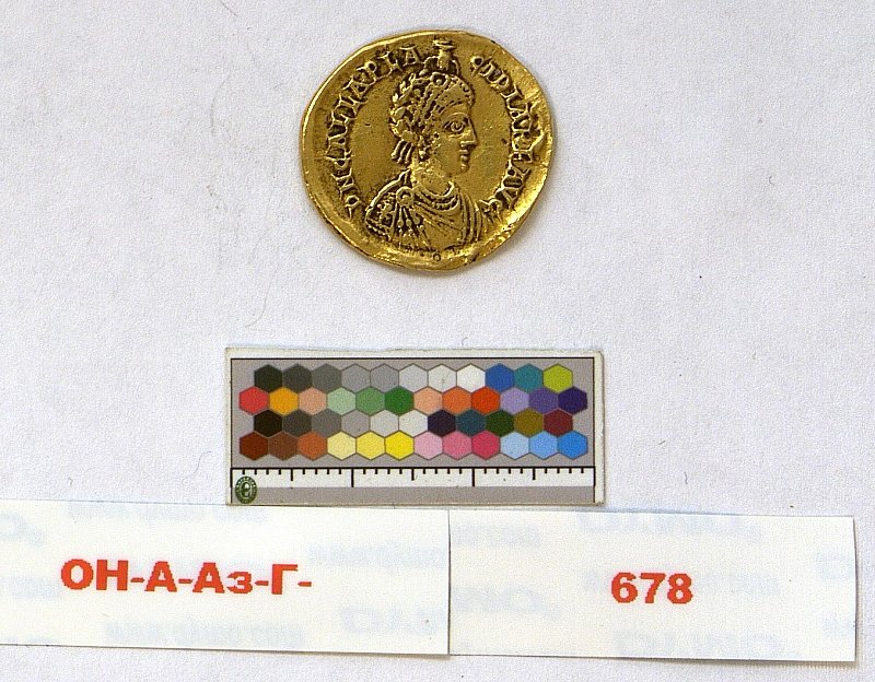 аверс Римская империя · Galla Placidia · Solidus · III в.