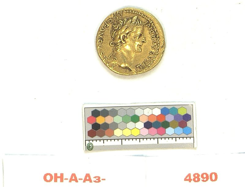 Римская империя · Tiberius · Aureus · I в., Федеральное государственное бюджетное учреждение культуры "Государственный Эрмитаж"