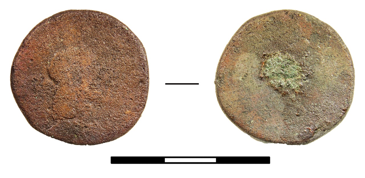 Античная монета · Sestertius · I в., Краснодарский государственный историко-археологический музей-заповедник им. Е.Д. Фелицына