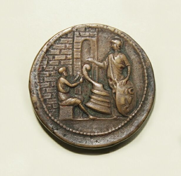 Античная монета · Sestertius · I в., аверс, Государственное бюджетное учреждение культуры "Белгородский государственный историко-краеведческий музей"