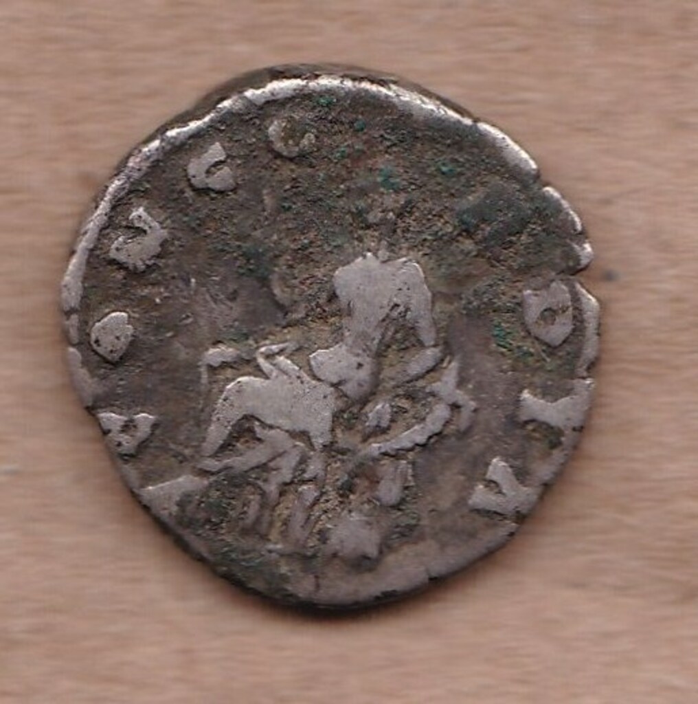 Античная монета · Faustina the Younger · Denarius · I в., реверс, Государственное бюджетное учреждение Ивановской области "Ивановский государственный историко-краеведческий музей имени Д.Г. Бурылина"