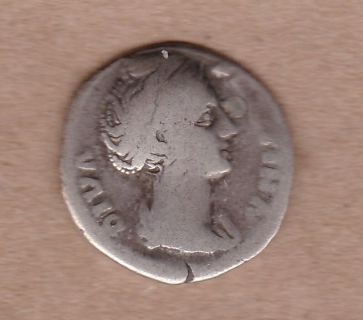 Античная монета · Faustina the Elder · Denarius · I в., аверс, Государственное бюджетное учреждение Ивановской области "Ивановский государственный историко-краеведческий музей имени Д.Г. Бурылина"