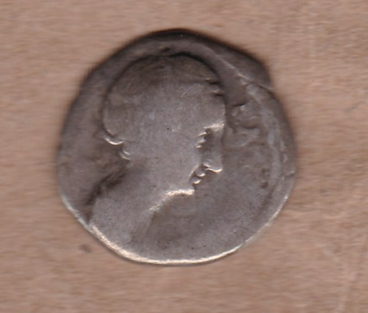 Античная монета · Faustina the Younger · Denarius · I в., аверс, Государственное бюджетное учреждение Ивановской области "Ивановский государственный историко-краеведческий музей имени Д.Г. Бурылина"