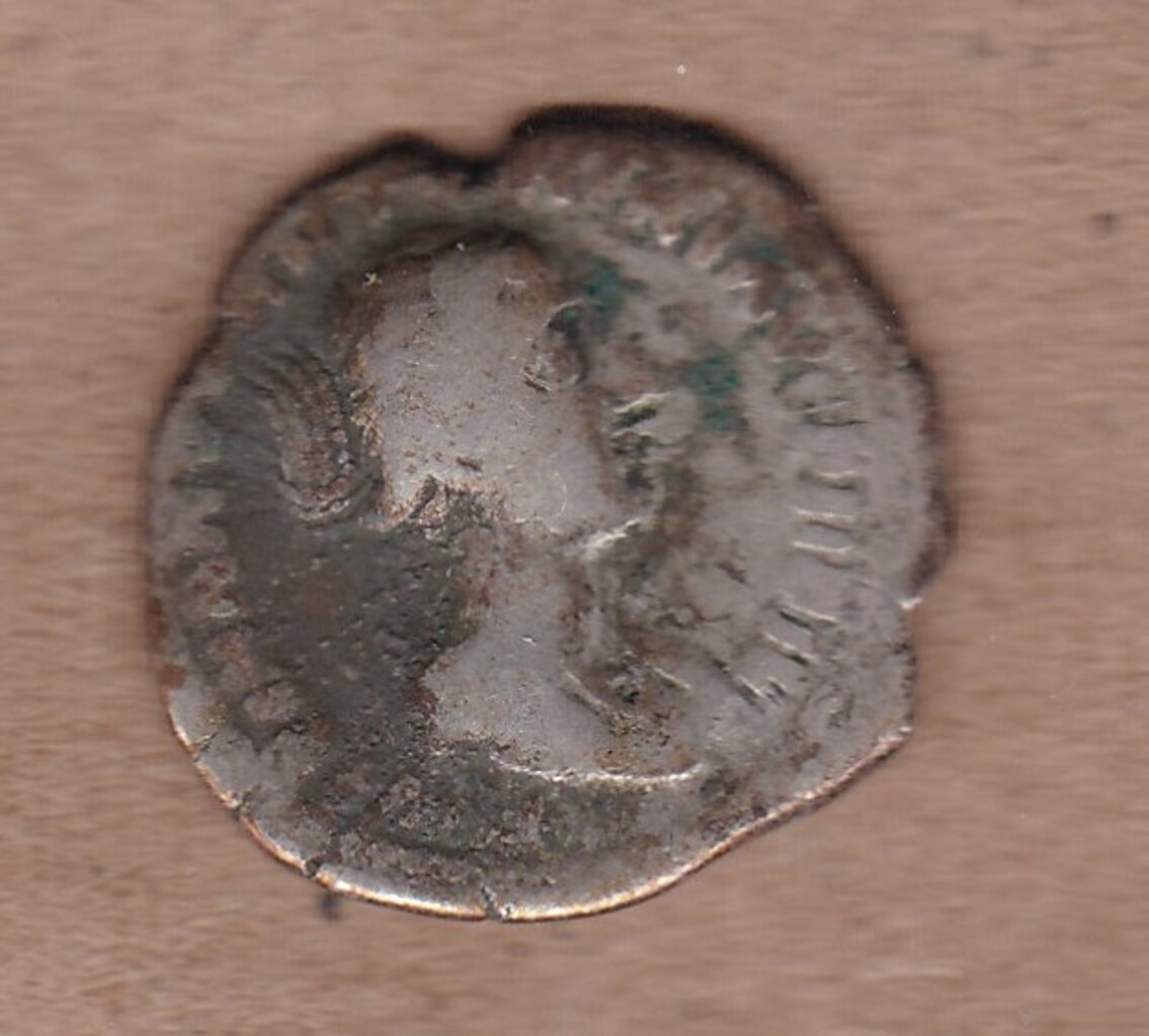 Античная монета · Faustina the Younger · Denarius · I в., аверс, Государственное бюджетное учреждение Ивановской области "Ивановский государственный историко-краеведческий музей имени Д.Г. Бурылина"
